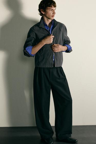 BLOUSON FLUIDE COUPE COURTE - Gris anthracite de Zara - Image 4