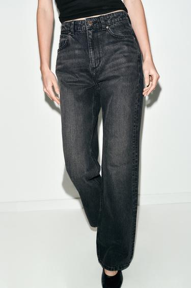 JEANS Z.03 REGULAR FIT HIGH-WAIST LONG LENGTH - Black by Zara - Image 1