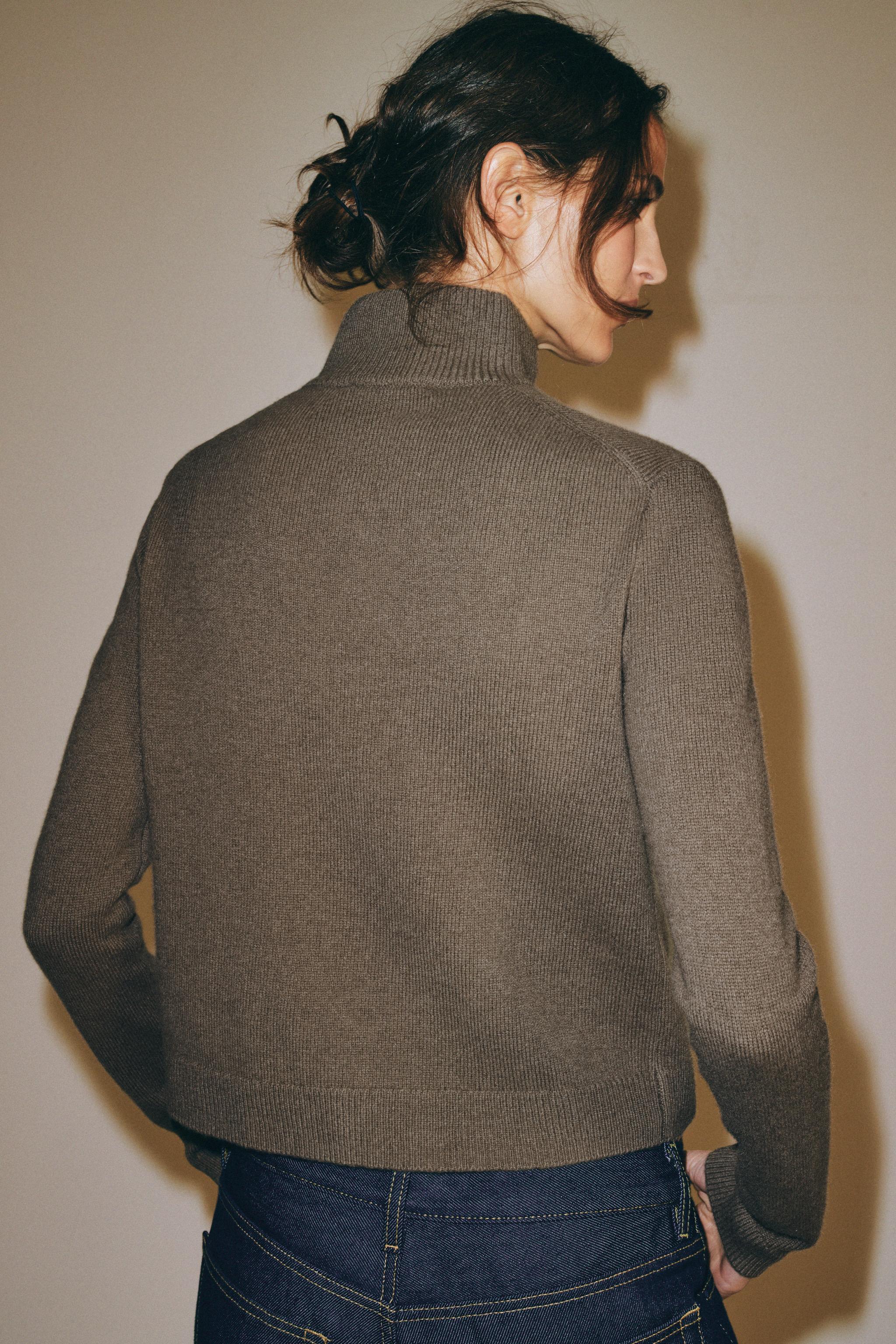 100%ウール ジップアップジャケット - ミンク | ZARA Japan / 日本