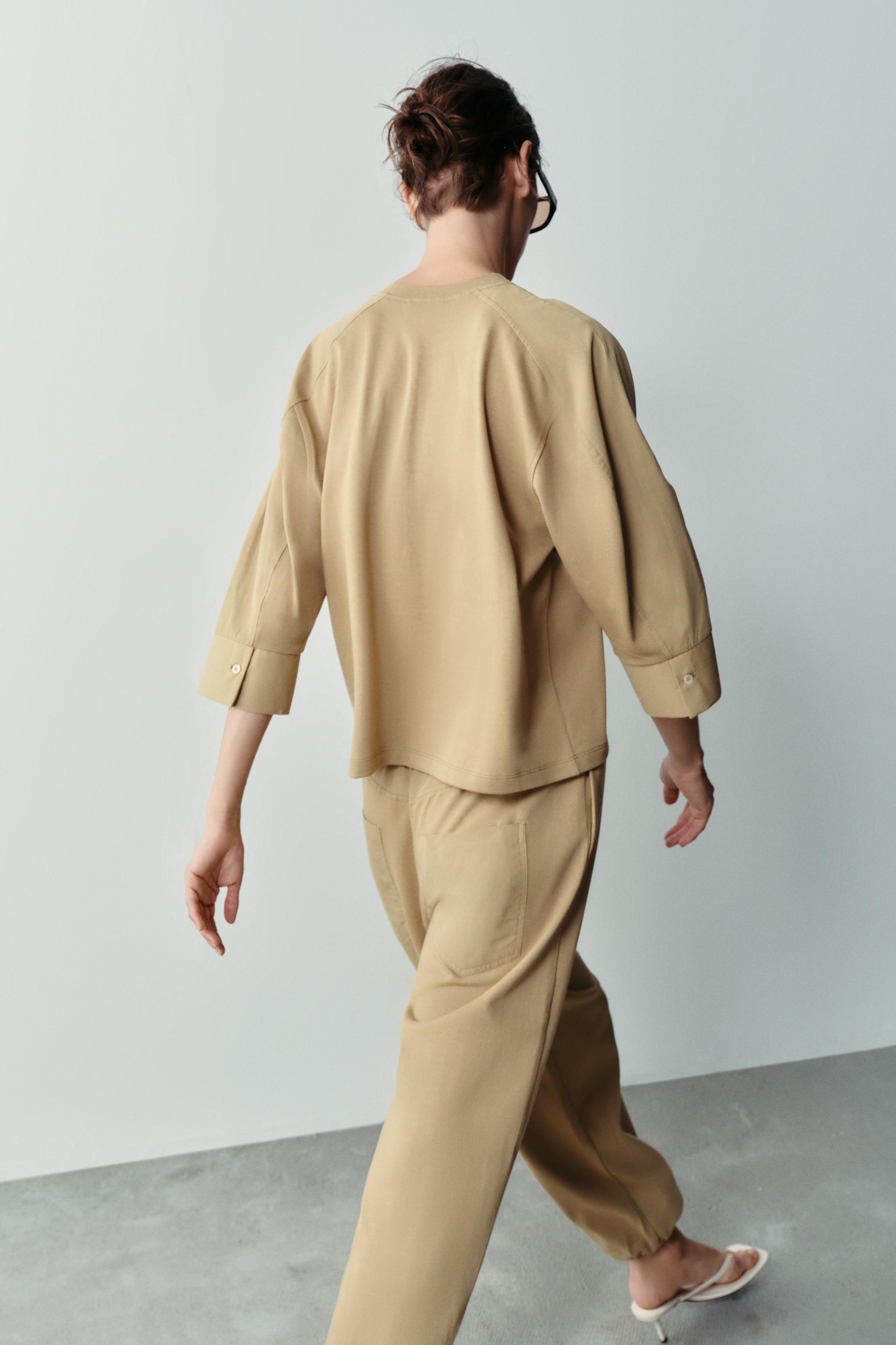 Женские брюки Zara COMBINED JOGGER TROUSERS — фото 5