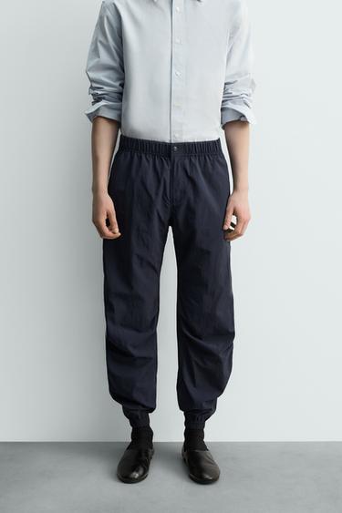 LIMITED EDITION RELAXED FIT TECHNICAL TROUSERS - Faded blue by Zara