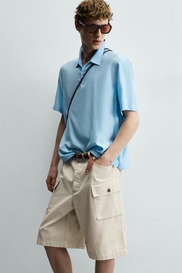 BERMUDA CARGO REGULAR FIT CHEVRONS - Sable de Zara - Image 5