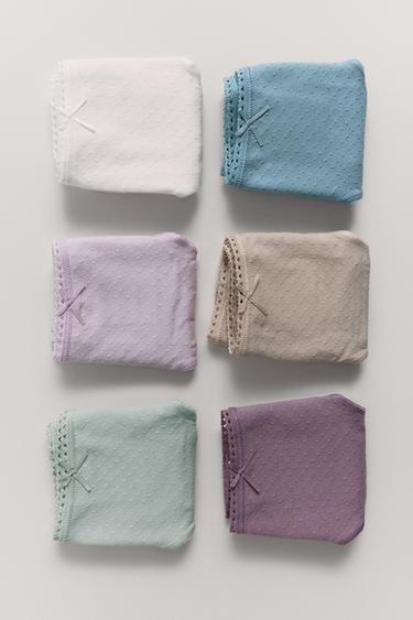 6-14 ÅR/PAKKE MED SEKS TRUSSER MED STRUKTUR - Flerfarvet fra Zara