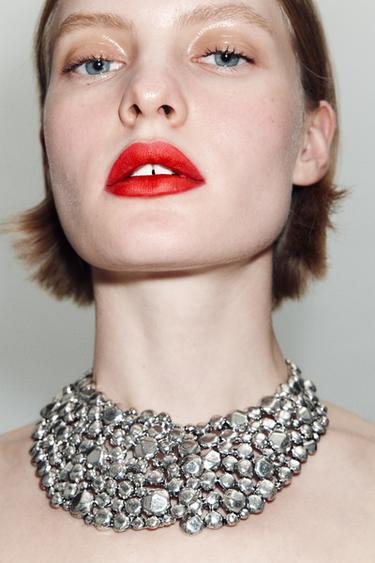 METAL BALL NECKLACE - Silver by Zara