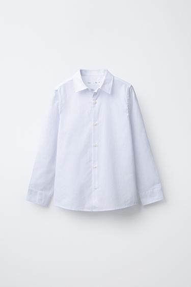 CAMISA TRAJE RAYAS - Celeste de Zara