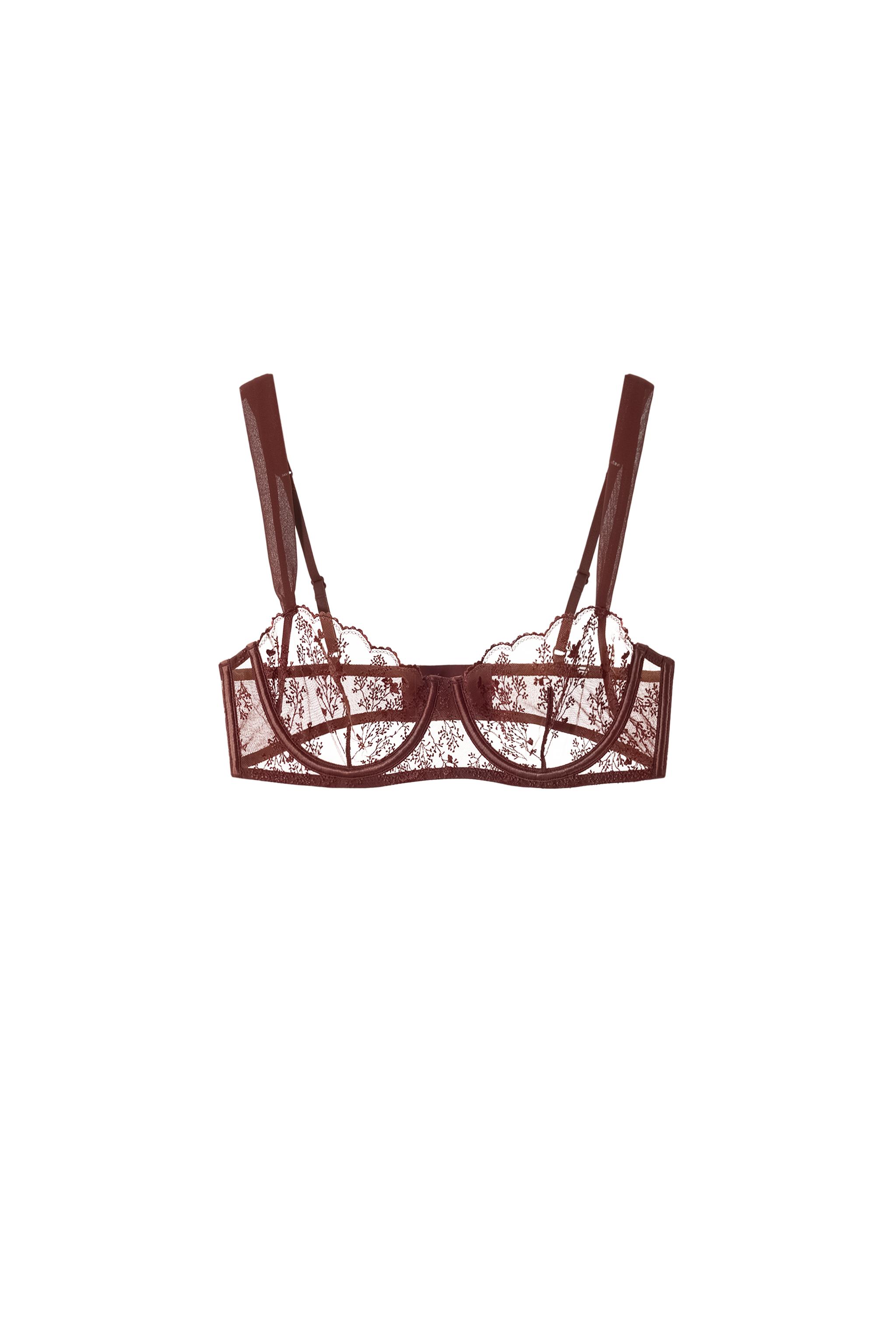 FLORAL EMBROIDERED BRA