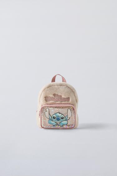 KIDS/ LILO & STITCH © DISNEY FAUX FUR MINI BACKPACK - Ecru White by Zara