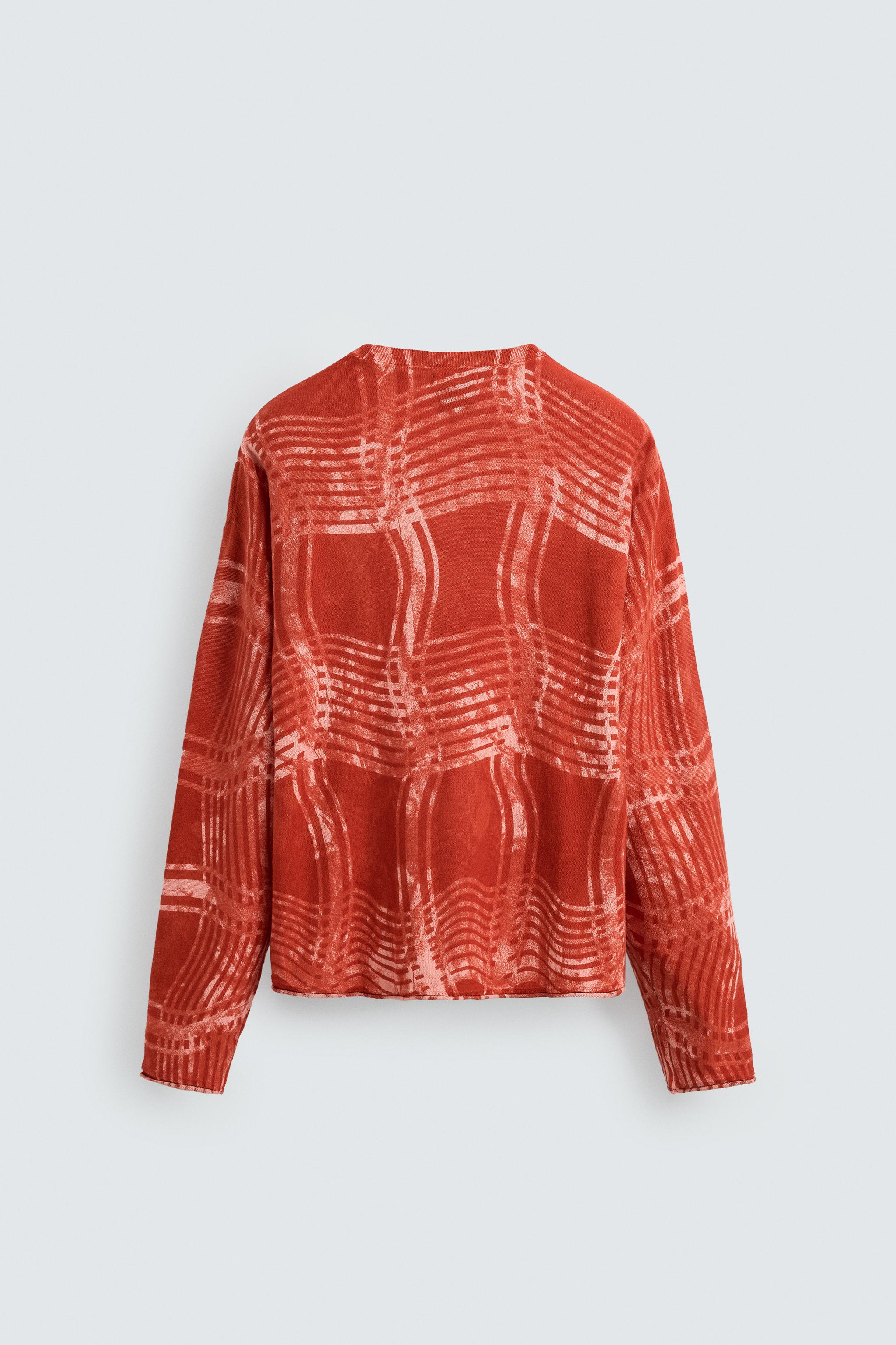 GRAPHIC PRINT SWEATER © OTIS KWAME KYE QUAICOE - Red | ZARA