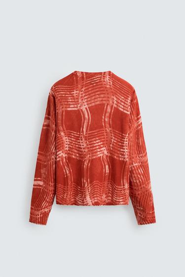 Zara GRAPHIC PRINT SWEATER © OTIS KWAME KYE QUAICOE - Red