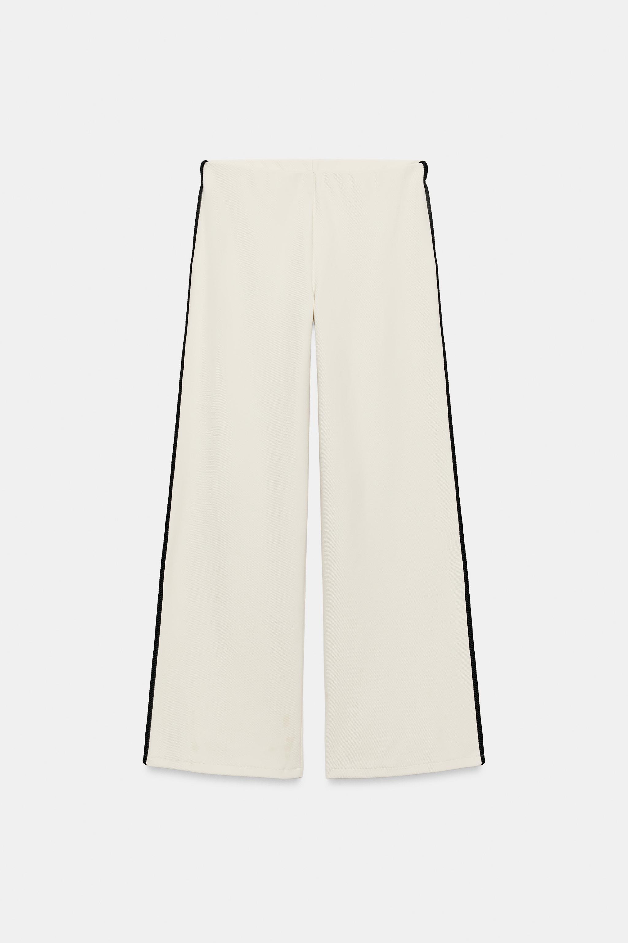 PIPED WIDE LEG PANTS