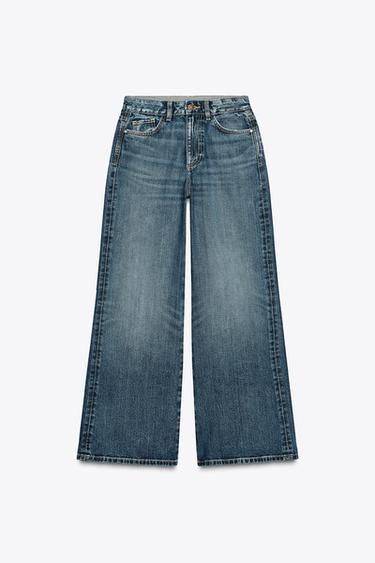 Z1975 WIDE LEG HIGH-RISE JEANS - Mid-blue by Zara