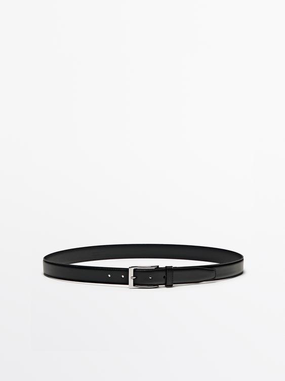 Smart nappa leather belt with topstitching from Zara - $100