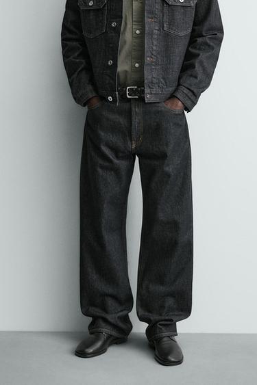 Zara 寬鬆版牛仔褲 - 靛青色