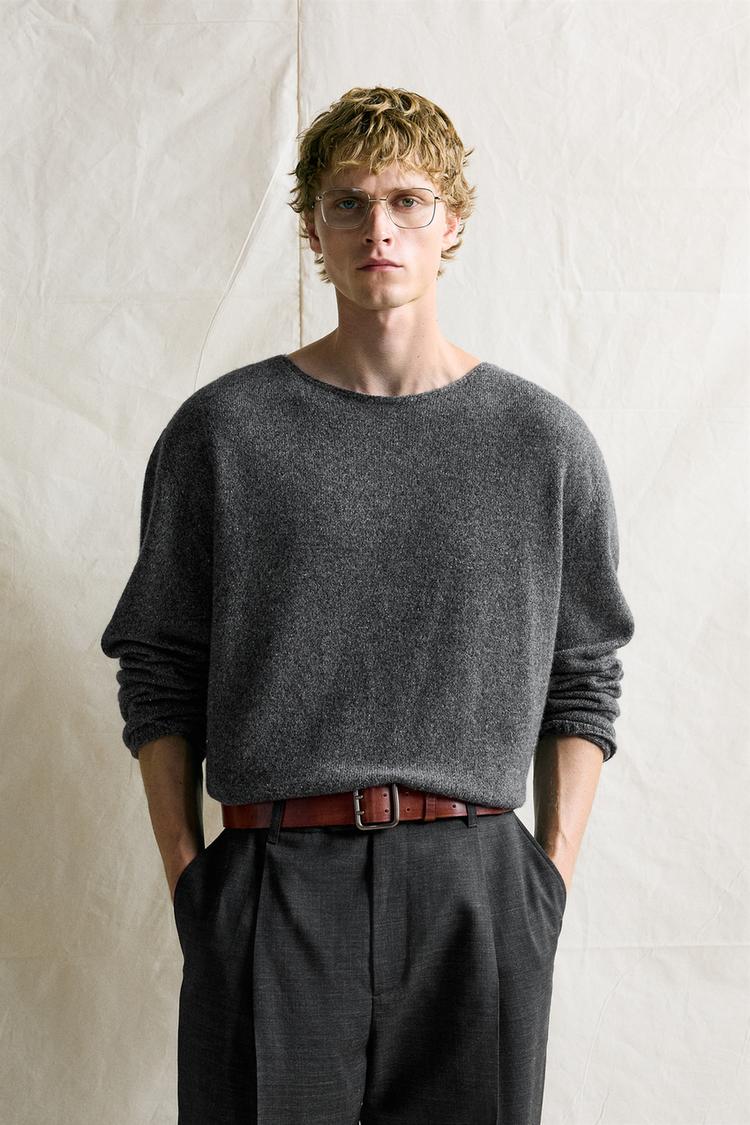 FLECKED BOAT NECK JUMPER