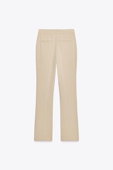 PANTALON FLARE TAILLE BASSE - Sable de Zara - Image 5