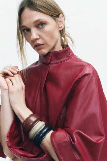 CAPA PIEL 100% ZW COLLECTION LIMITED EDITION - Burgundy de Zara