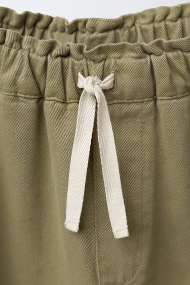 PLAIN BAGGY TROUSERS - washed green by Zara - Image 2