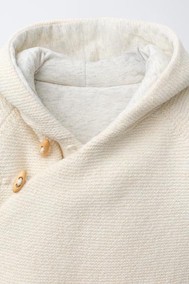 VESTE À CAPUCHE ET BRANDENBOURGS - Écru de Zara - Image 2