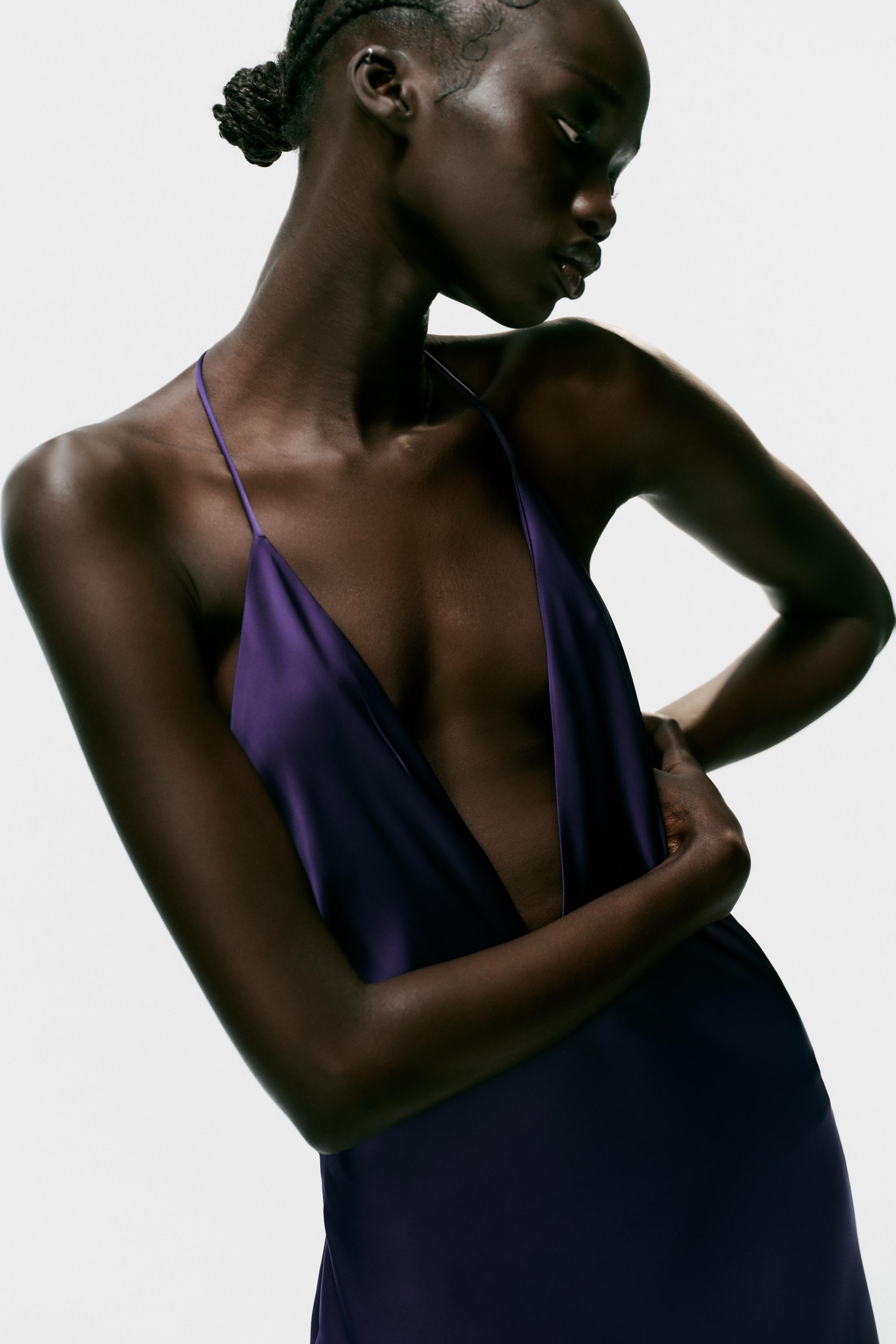 SATIN MAXI DRESS