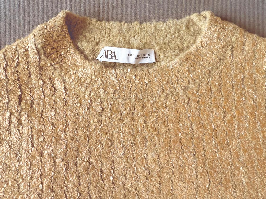 METALLIC CRACKLED KNIT SWEATER - Image 4
