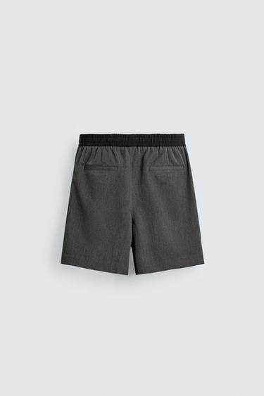 CONTRAST WAIST BERMUDA SHORTS - Grey by Zara - Image 6
