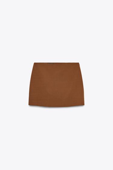 MINI SKIRT - Light brown by Zara - Image 4
