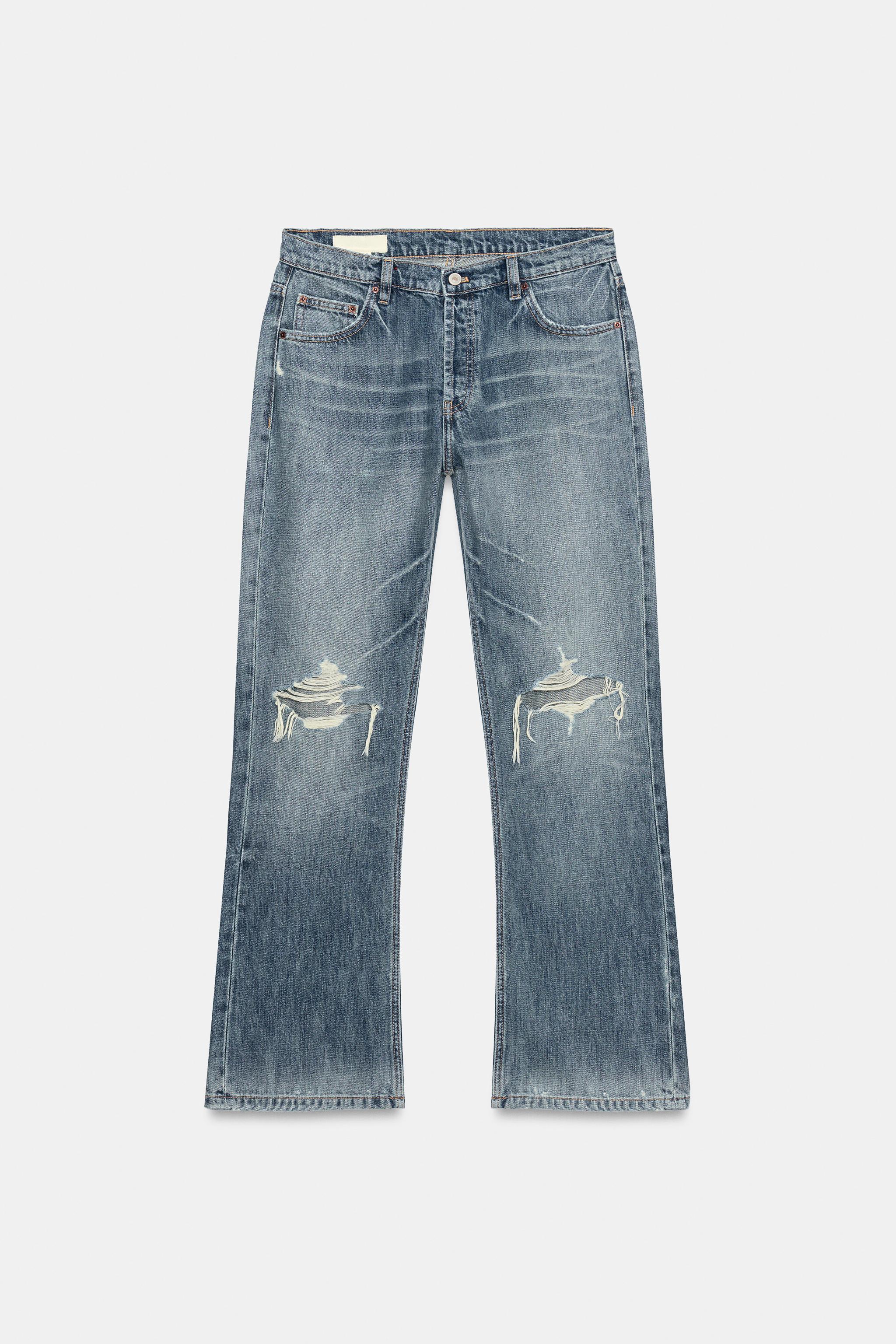 TRF STRAIGHT LOW-RISE DISTRESSED JEANS - thumbnail 5