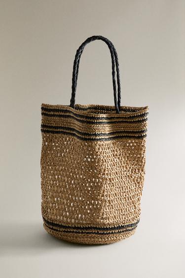 GRAND SAC CABAS EN PAPIER - Bicolore de Zara - Image 0