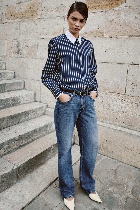 Z1975 HIGH-WAIST REGULAR LONG-LENGTH JEANS - Blue by Zara - Image 0