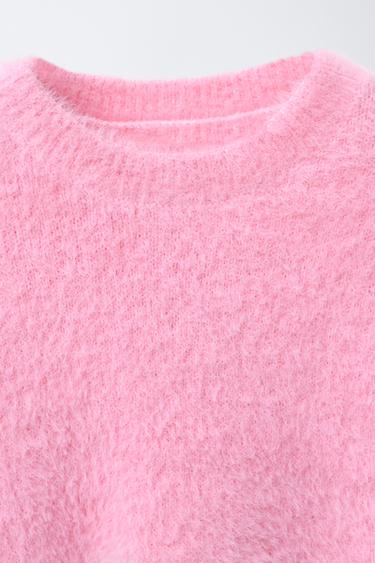 PULL EN MAILLE EFFET POIL - Rose de Zara - Image 2