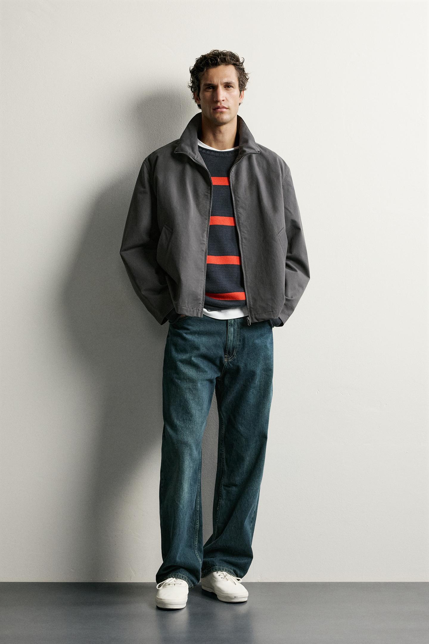 Мужская куртка Zara Water-Repellent Technical, цвет: Антрацитовый серый — фото 1