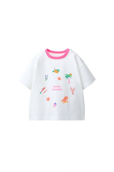 PRINTED MOTIF T-SHIRT - White by Zara