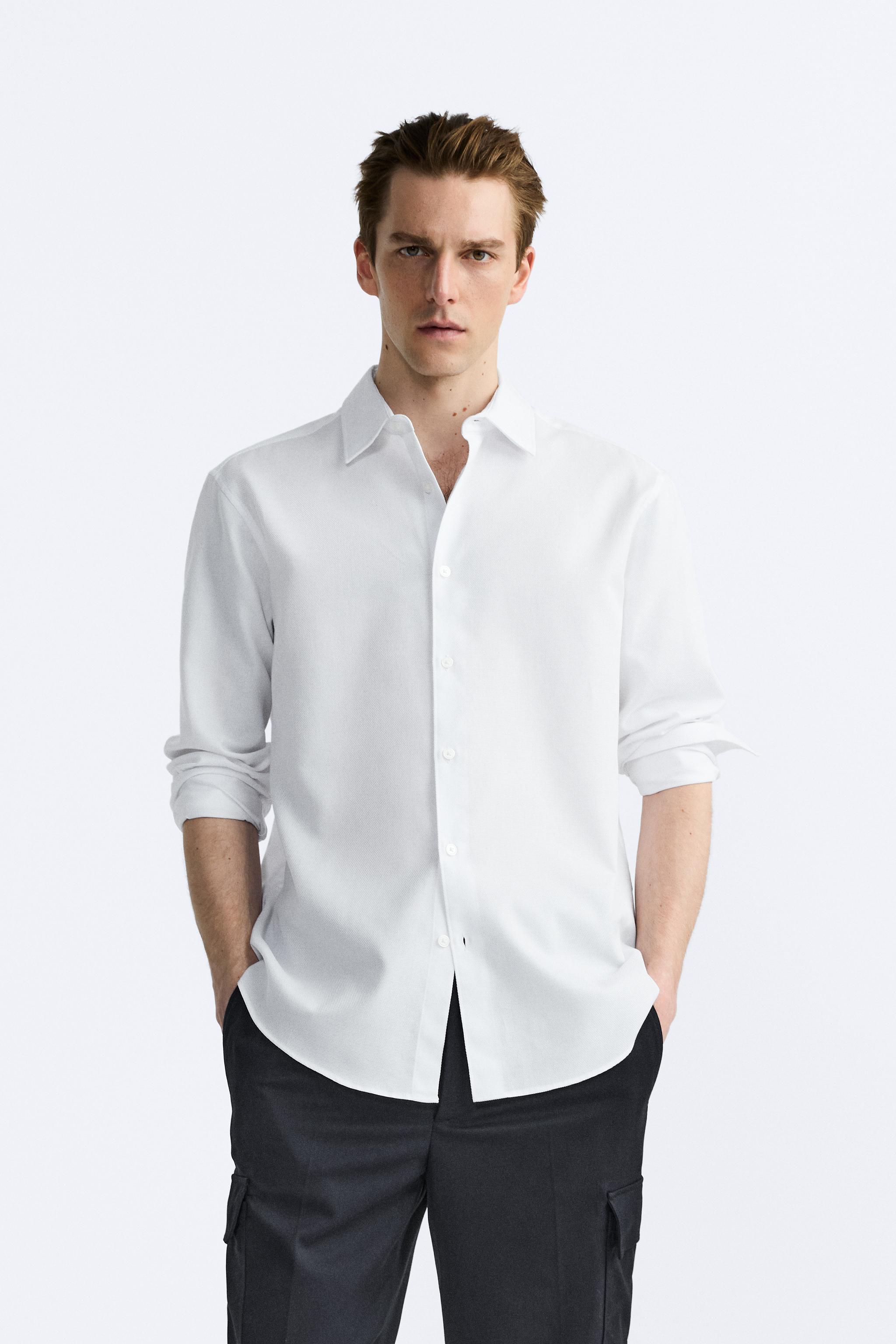 Camisas blancas hombre zara sale