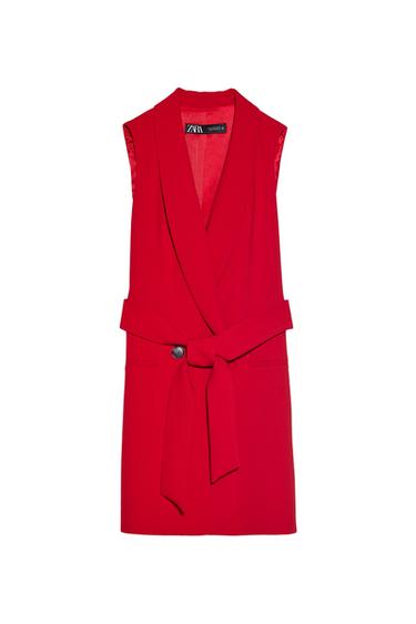 WAISTCOAT WITH TIE BELT