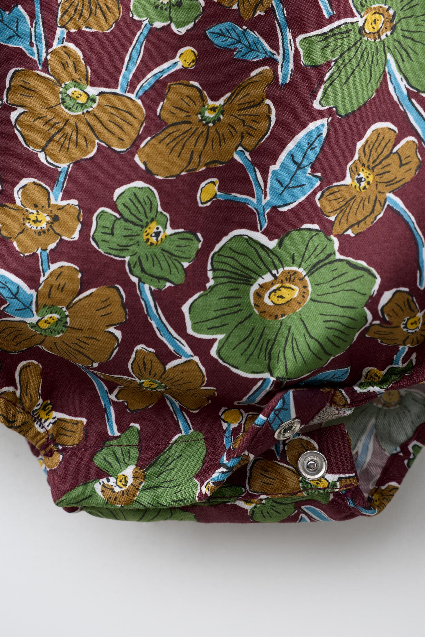 Детский комбинезон Zara Floral Print Romper Made with Liberty Fabric, цвет: Разноцветный — фото 3