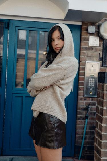 HOODED WOOL JACKET - Beige by Zara - Image 2
