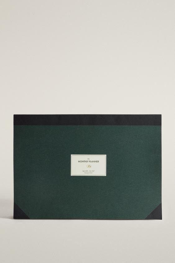A3 MONTHLY PLANNER - Green by Zara - Image 0