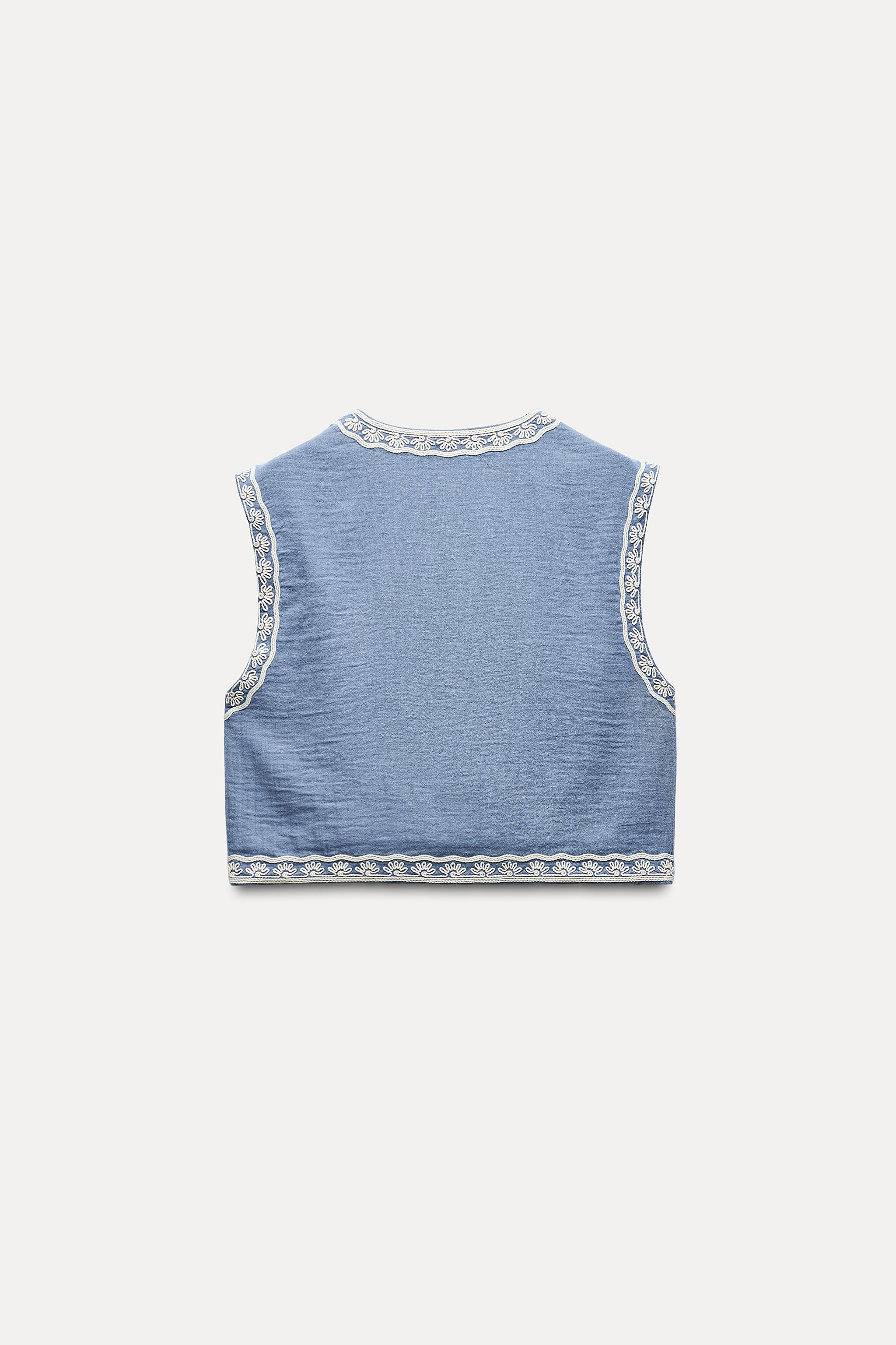 EMBROIDERY CORD VEST