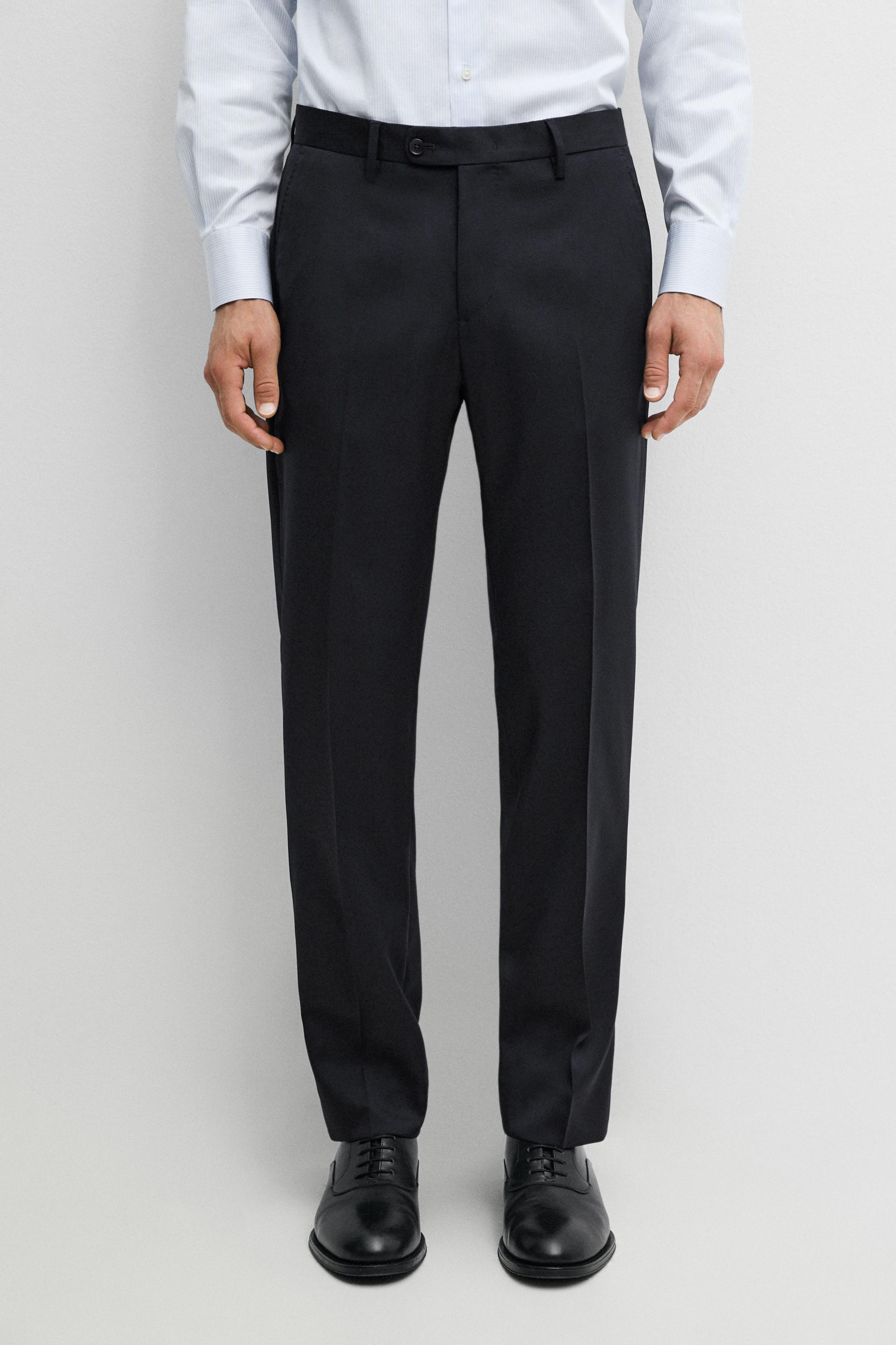 Cool wool suit pants — Navy blue