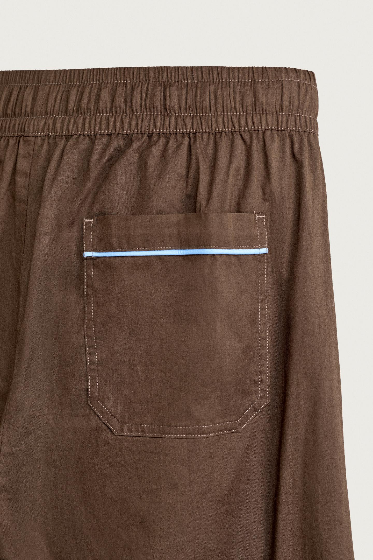 Пижамный комплект Contrast для мужчин — Zara, цвет: Коричневый — фото 7