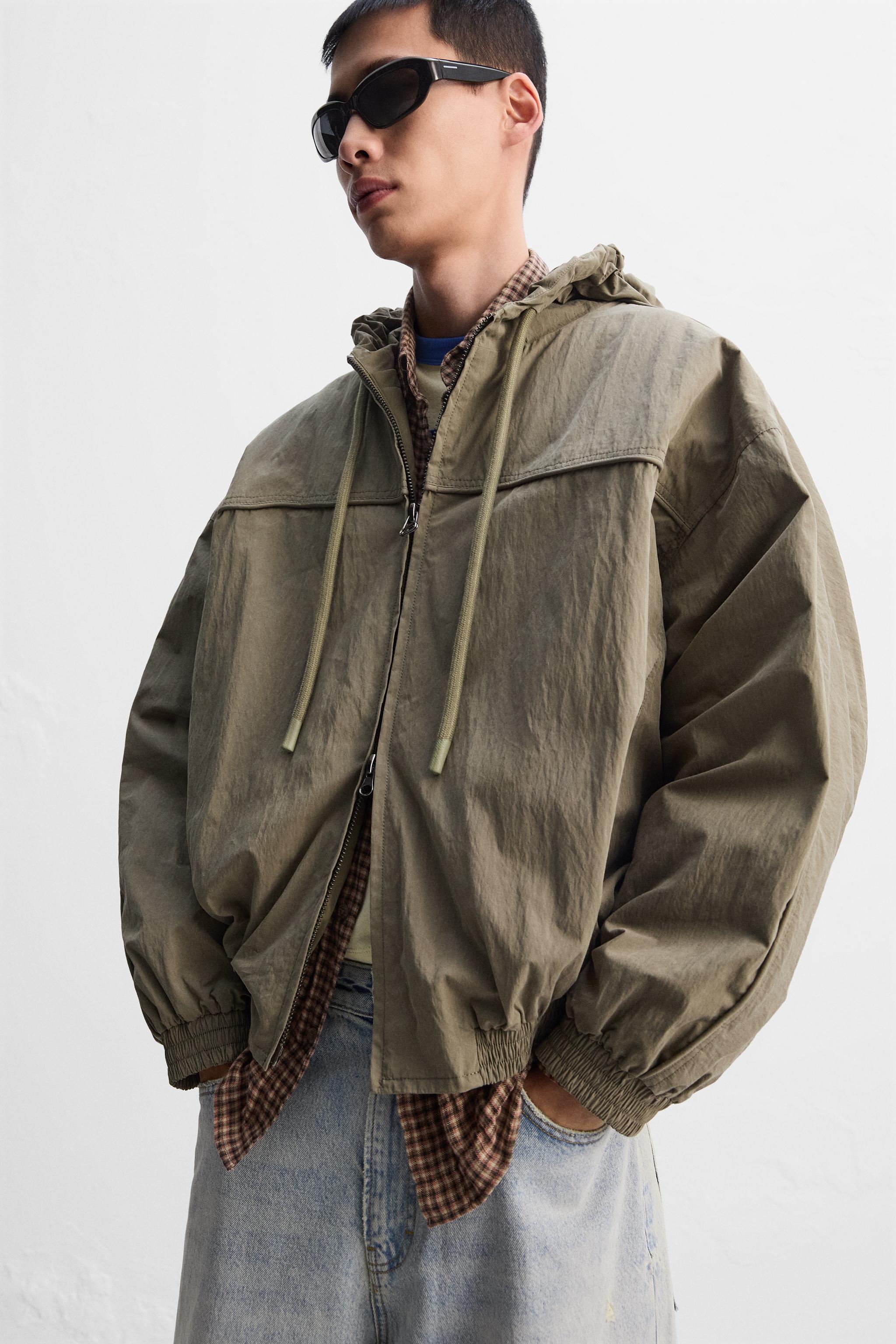 ★ドイツ発*ZARA*新作*テクニカルフーデッドジャケット/KH★ ☆ドイツ発*ZARA*新作*テクニカルフーデッドジャケット/KH