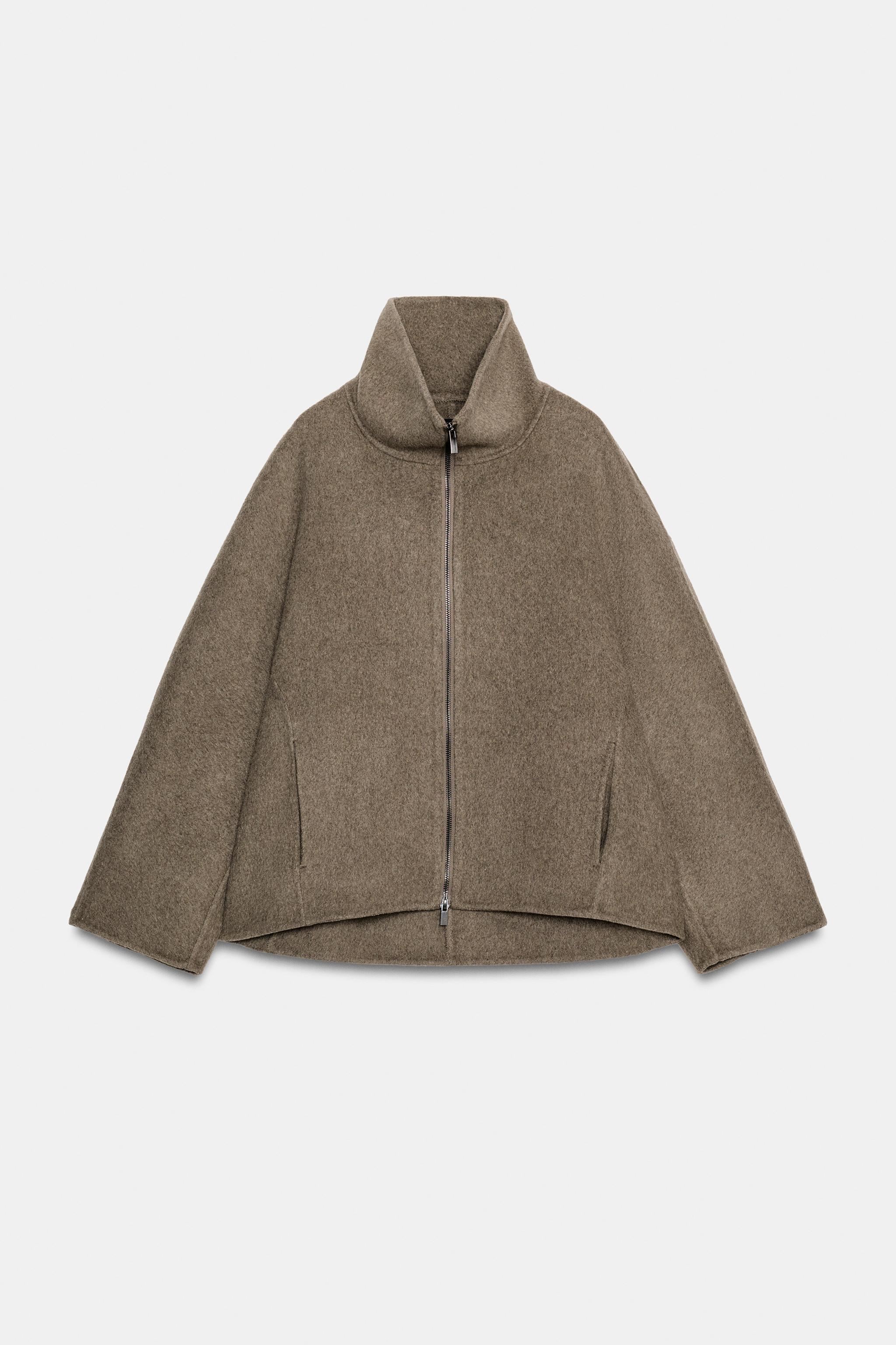 ★タグ付き★ZARA ZW COLLECTION ウール ショートコート M ウールショートコート ZW COLLECTION - ブラウン/モール | ZARA Japan