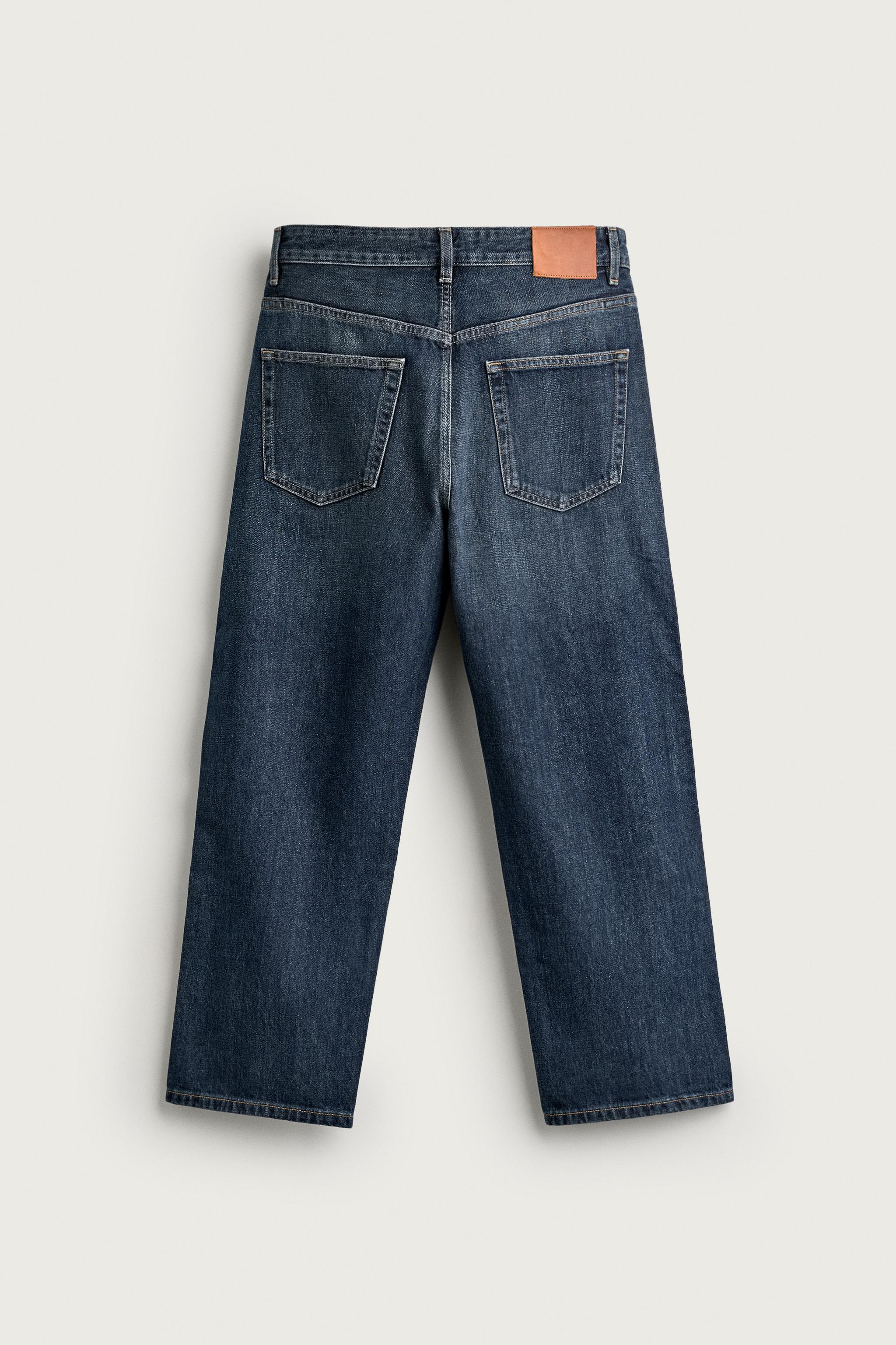 Мужские джинсы Zara LOOSE FIT CROPPED JEANS — фото 7