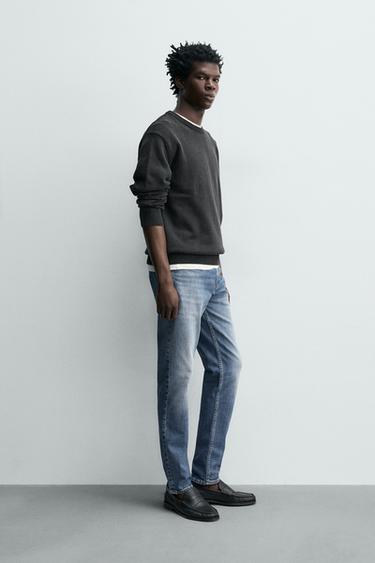 BASIC SLIM FIT JEANS - Blue by Zara