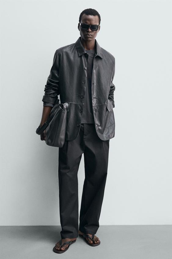 LEATHER SHOULDER BAG from Zara - $329