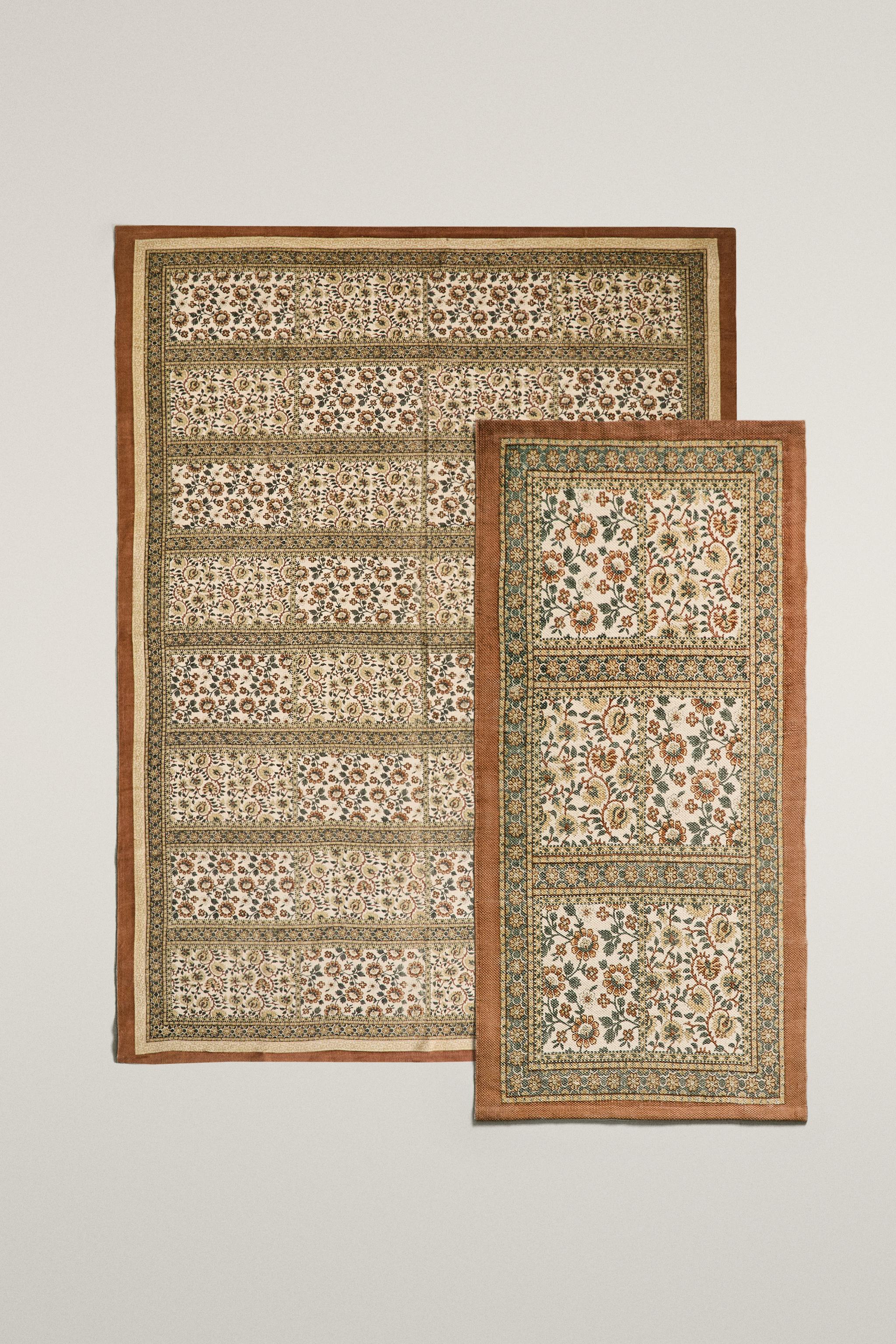 BLOCK PRINT COTTON RUG