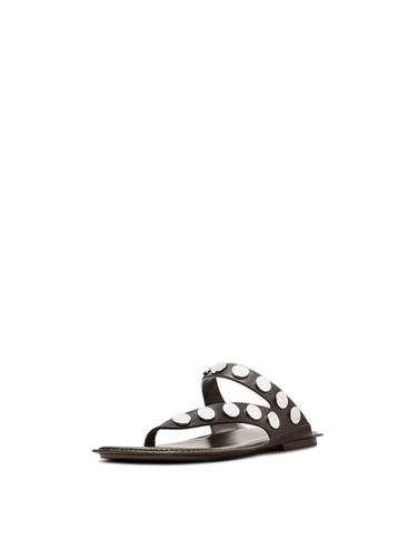 Zara Leather sandals with studs - Brown