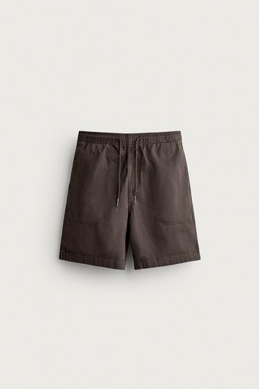 ВАРЕНІ ШОРТИ RELAXED FIT - Коричневий Zara