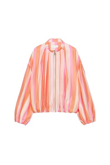 STRIPED BOMBER JACKET - Multicoloured by Zara