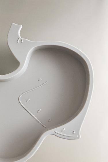 CHILDREN'S SILICONE ELEPHANT PLATE - Greyish by Zara - Image 2